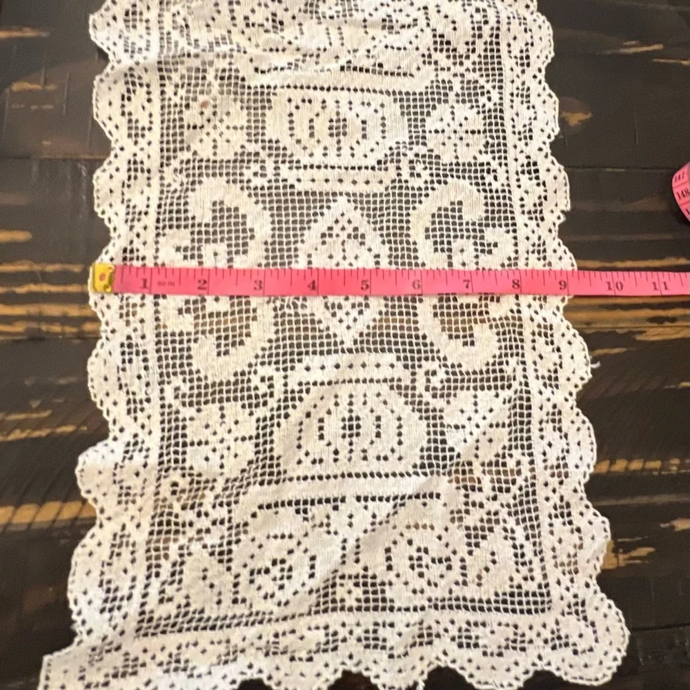 Vintage Crochet Table‎ Runners Set Of 3 Ivory Beige Farmhouse Cottagecore Boho